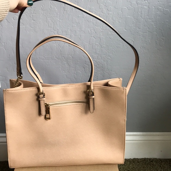 Calvin Klein Handbags - Calvin Klein tan square shoulder bad gold hardware